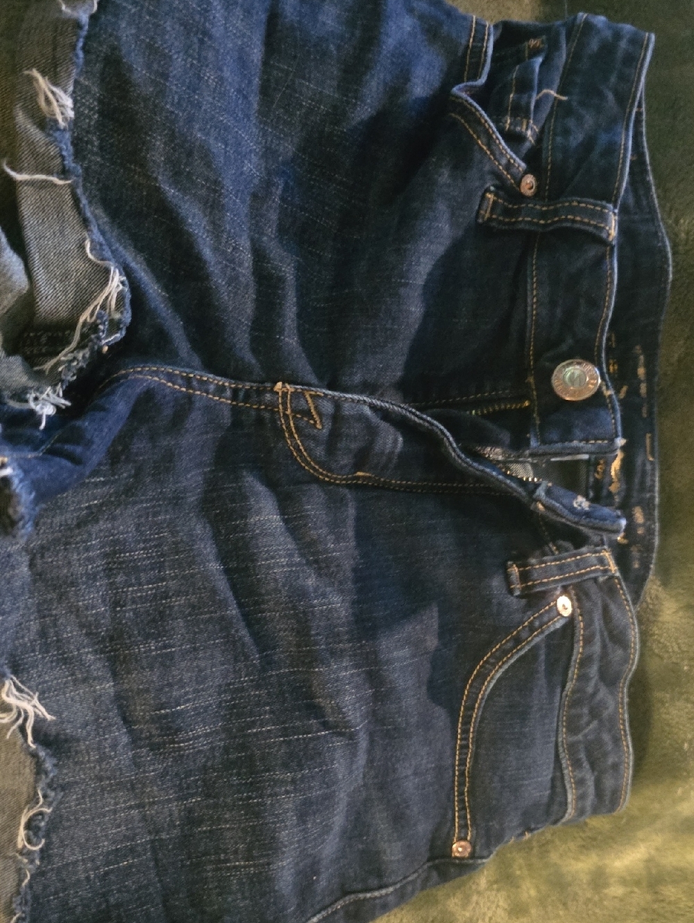 Seven7 Indigo Distressed Denim Cutoff Shorts Size 4